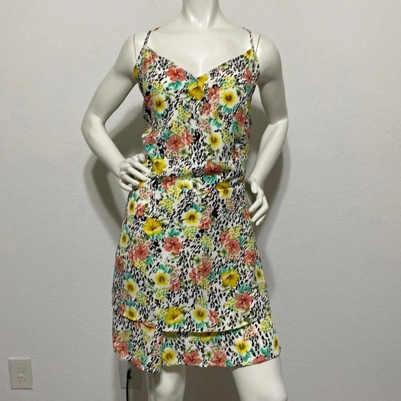 Toxikik3 Plus Size Floral Animal Print Romper - Picture 1 of 5